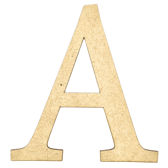 Krafty Supply 12" Tall Greek Wood Letter ALPHA | 1/4" Thick | Greek Alphabet | MDF Letters
