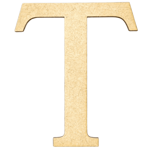 Krafty Supply 12" Tall Greek Wood Letter TAU | 1/8" Thick | Greek Alphabet | MDF Letters