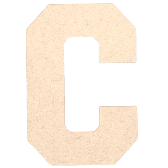 Krafty Supply - 12" Tall MDF Letter C | 1/8" Thick |Collegiate|Wooden Letter|Craft Alphabet Initials