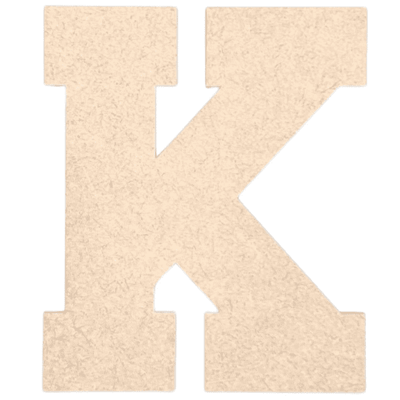 Krafty Supply - 12" Tall MDF Letter K | 1/8" Thick |Collegiate|Wooden Letter|Craft Alphabet Initials
