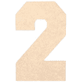 thumbnail image 1 of Krafty Supply - 12" Tall MDF Number 2 | 1/8" Thick | Collegiate | Wooden Craft Numbers, 1 of 4
