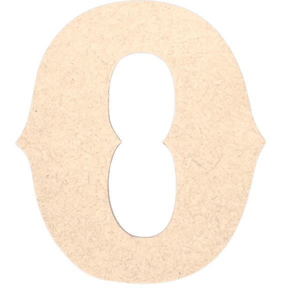 Krafty Supply 16" Tall Western Block - MDF Letter O | 1/8" Thick | Unfinished Wooden Letters | Craft Alphabet Initials