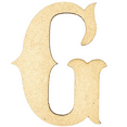 thumbnail image 1 of Krafty Supply 18" Tall MDF Letter G |1/8" Thick | Western Railroad | Wooden Letters | Craft Alphabet, 1 of 5