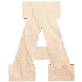 thumbnail image 1 of Krafty Supply - 2" Tall Birch Letter A | 1/4" Birch Plywood |Collegiate|Wooden Letter|Craft Alphabet Initials, 1 of 4