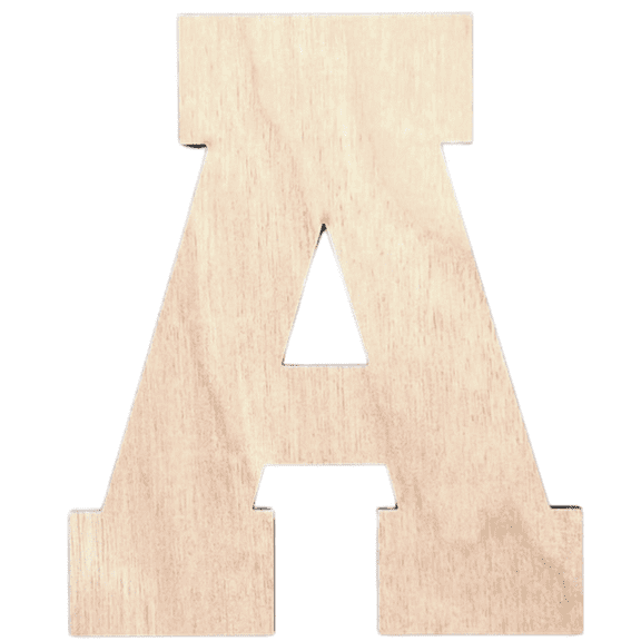 Krafty Supply - 2" Tall Birch Letter A | 1/4" Birch Plywood |Collegiate|Wooden Letter|Craft Alphabet Initials