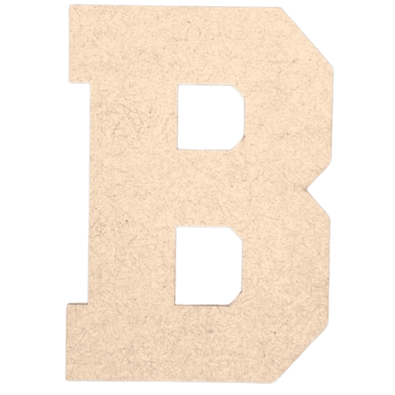 Krafty Supply - 2" Tall MDF Letter B | 1/4" Thick |Collegiate|Wooden Letter|Craft Alphabet Initials