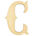thumbnail image 1 of Krafty Supply 2" Tall MDF Letter C |1/4" Thick | Western Railroad | Wooden Letters | Craft Alphabet, 1 of 5