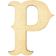 thumbnail image 1 of Krafty Supply 2" Tall MDF Letter P |1/4" Thick | Western Railroad | Wooden Letters | Craft Alphabet, 1 of 5