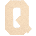thumbnail image 1 of Krafty Supply - 2" Tall MDF Letter Q | 1/8" Thick |Collegiate|Wooden Letter|Craft Alphabet Initials, 1 of 4