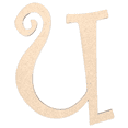 thumbnail image 1 of Krafty Supply - 2" Tall MDF Letter U | 1/8" MDF |Curlz|Wooden Letter|Craft Alphabet Initials, 1 of 4