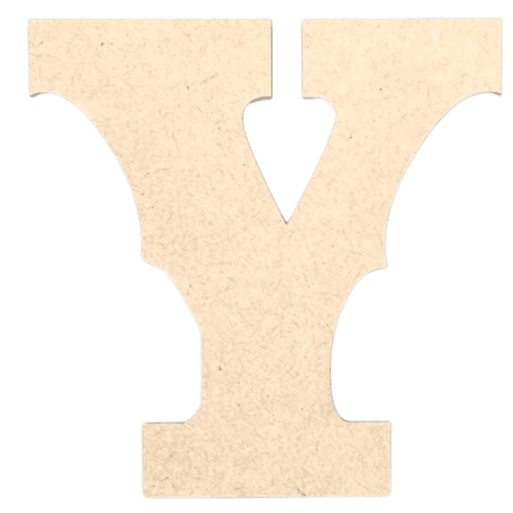 Krafty Supply 2" Tall Western Block - MDF Letter Y | 1/8" Thick | Unfinished Wooden Letters | Craft Alphabet Initials