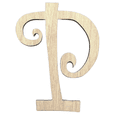 thumbnail image 1 of Krafty Supply - 20" Tall Birch Letter P | 1/4" Birch Plywood |Curlz|Wooden Letter|Craft Alphabet Initials, 1 of 2