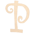 thumbnail image 1 of Krafty Supply - 22" Tall MDF Letter P | 1/8" MDF |Curlz|Wooden Letter|Craft Alphabet Initials, 1 of 4