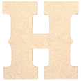 thumbnail image 1 of Krafty Supply 22" Tall Western Block - MDF Letter H | 1/8" Thick | Unfinished Wooden Letters | Craft Alphabet Initials, 1 of 6
