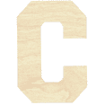 thumbnail image 1 of Krafty Supply - 3" Tall Birch Letter C | 1/4" Birch Plywood |Collegiate|Wooden Letter|Craft Alphabet Initials, 1 of 4