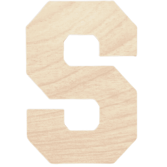 Krafty Supply - 3" Tall Birch Letter S | 1/4" Birch Plywood |Collegiate|Wooden Letter|Craft Alphabet Initials