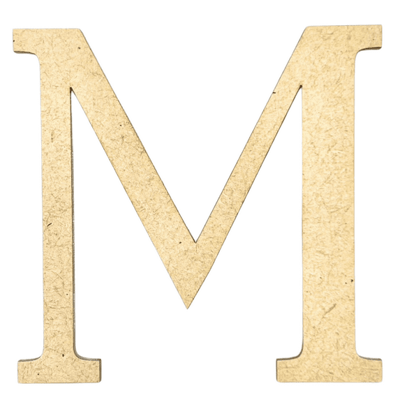 Krafty Supply 3" Tall Greek Wood Letter MU | 1/4" Thick | Greek Alphabet | MDF Letters