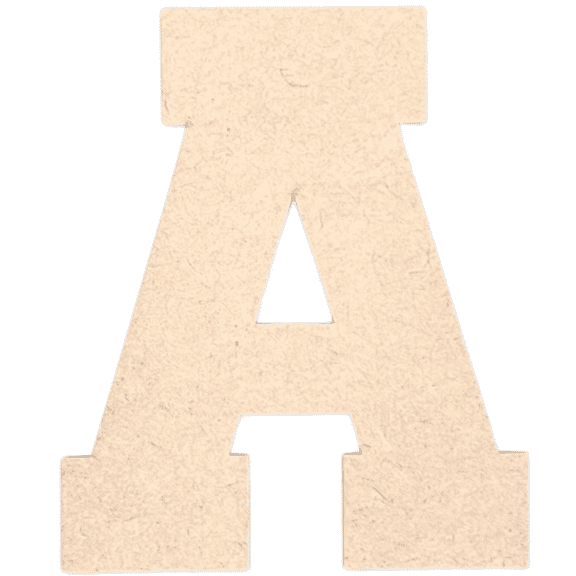 Krafty Supply - 3" Tall MDF Letter A | 1/8" Thick |Collegiate|Wooden Letter|Craft Alphabet Initials