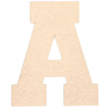 Krafty Supply - 4" Tall MDF Letter A | 1/8" Thick |Collegiate|Wooden Letter|Craft Alphabet Initials