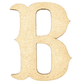 thumbnail image 1 of Krafty Supply 4" Tall MDF Letter B |1/4" Thick | Western Railroad | Wooden Letters | Craft Alphabet, 1 of 5