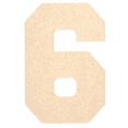 thumbnail image 1 of Krafty Supply - 4" Tall MDF Number 6 | 1/4" Thick | Collegiate | Wooden Craft Numbers, 1 of 4