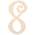 thumbnail image 1 of Krafty Supply - 4" Tall MDF Number 8 | 1/4" MDF | Curlz | Wooden Craft Numbers, 1 of 4