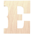 thumbnail image 1 of Krafty Supply 4" Tall Western Block - Birch Letter E | 1/4" Thick Birch | Unfinished Wooden Letters | Craft Alphabet Initials, 1 of 5