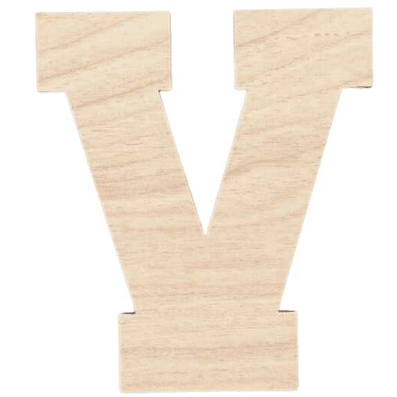 Krafty Supply - 5" Tall Birch Letter V | 1/4" Birch Plywood |Collegiate|Wooden Letter|Craft Alphabet Initials