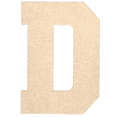 thumbnail image 1 of Krafty Supply - 5" Tall MDF Letter D | 1/8" Thick |Collegiate|Wooden Letter|Craft Alphabet Initials, 1 of 4