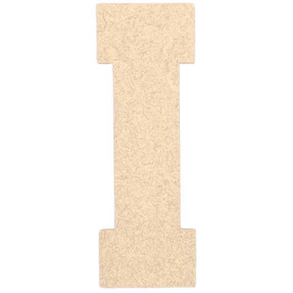 Krafty Supply - 5" Tall MDF Letter I| 1/8" Thick |Collegiate|Wooden Letter|Craft Alphabet Initials
