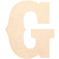 thumbnail image 1 of Krafty Supply 5" Tall Western Block - MDF Letter G | 1/8" Thick | Unfinished Wooden Letters | Craft Alphabet Initials, 1 of 6