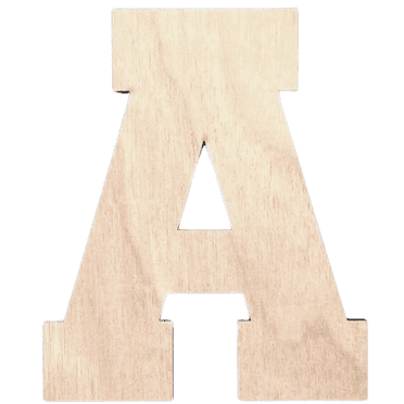 Krafty Supply - 6" Tall Birch Letter A | 1/4" Birch Plywood |Collegiate|Wooden Letter|Craft Alphabet Initials