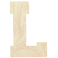 thumbnail image 1 of Krafty Supply - 6" Tall Birch Letter L | 1/4" Birch Plywood |Collegiate|Wooden Letter|Craft Alphabet Initials, 1 of 4