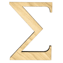 Krafty Supply 6" Tall Greek Wood Letter SIGMA | 1/4" Thick Birch Plywood | Greek Alphabet | Craft Alphabet Letters