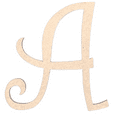 thumbnail image 1 of Krafty Supply - 6" Tall MDF Letter A | 1/8" MDF |Curlz|Wooden Letter|Craft Alphabet Initials, 1 of 4