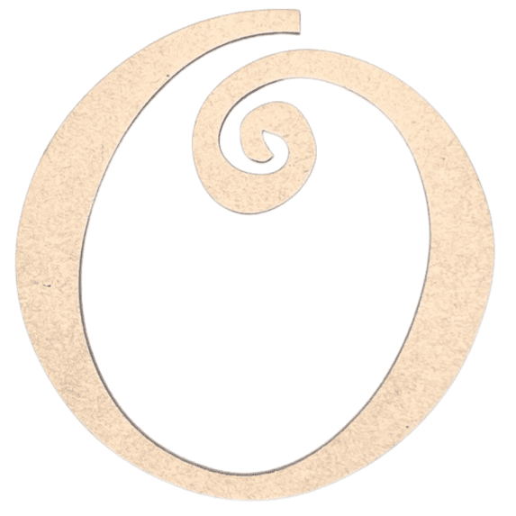 Krafty Supply - 6" Tall MDF Letter O | 1/4" MDF |Curlz|Wooden Letter|Craft Alphabet Initials