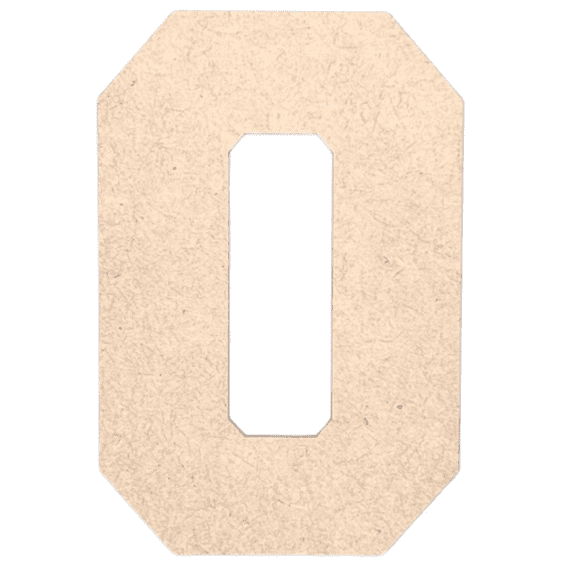 Krafty Supply - 6" Tall MDF Letter O | 1/4" Thick |Collegiate|Wooden Letter|Craft Alphabet Initials