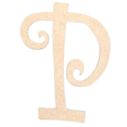 thumbnail image 1 of Krafty Supply - 6" Tall MDF Letter P | 1/4" MDF |Curlz|Wooden Letter|Craft Alphabet Initials, 1 of 4