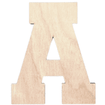 Krafty Supply - 8" Tall Birch Letter A | 1/4" Birch Plywood |Collegiate|Wooden Letter|Craft Alphabet Initials