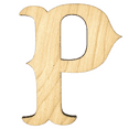 thumbnail image 1 of Krafty Supply 8" Tall Birch Plywood Letter P |1/4" Thick | Western Railroad | Wooden Letters | Craft Alphabet, 1 of 4