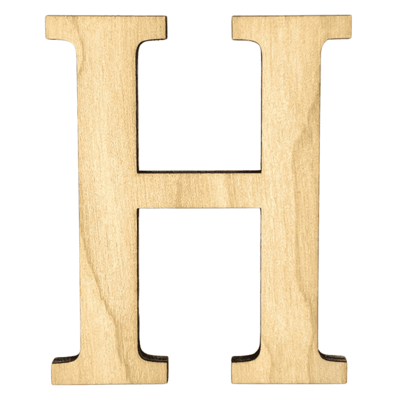 Krafty Supply 8" Tall Greek Wood Letter ETA | 1/4" Thick Birch Plywood | Greek Alphabet | Craft Alphabet Letters