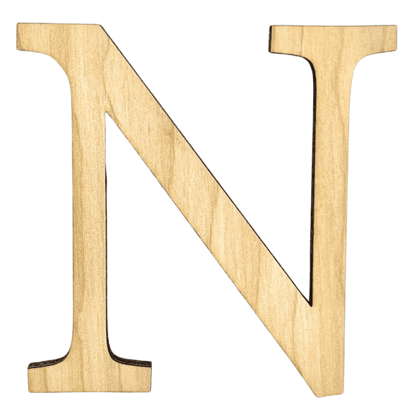 Krafty Supply 8" Tall Greek Wood Letter NU | 1/4" Thick Birch Plywood | Greek Alphabet | Craft Alphabet Letters