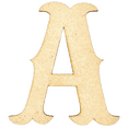 thumbnail image 1 of Krafty Supply 8" Tall MDF Letter A |1/8" Thick | Western Railroad | Wooden Letters | Craft Alphabet, 1 of 5