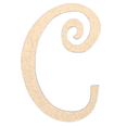 thumbnail image 1 of Krafty Supply - 8" Tall MDF Letter C | 1/4" MDF |Curlz|Wooden Letter|Craft Alphabet Initials, 1 of 4