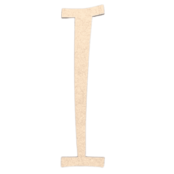 Krafty Supply - 8" Tall MDF Letter I| 1/4" MDF |Curlz|Wooden Letter|Craft Alphabet Initials