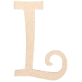 thumbnail image 1 of Krafty Supply - 8" Tall MDF Letter L | 1/4" MDF |Curlz|Wooden Letter|Craft Alphabet Initials, 1 of 4