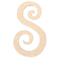 thumbnail image 1 of Krafty Supply - 8" Tall MDF Letter S | 1/8" MDF |Curlz|Wooden Letter|Craft Alphabet Initials, 1 of 4