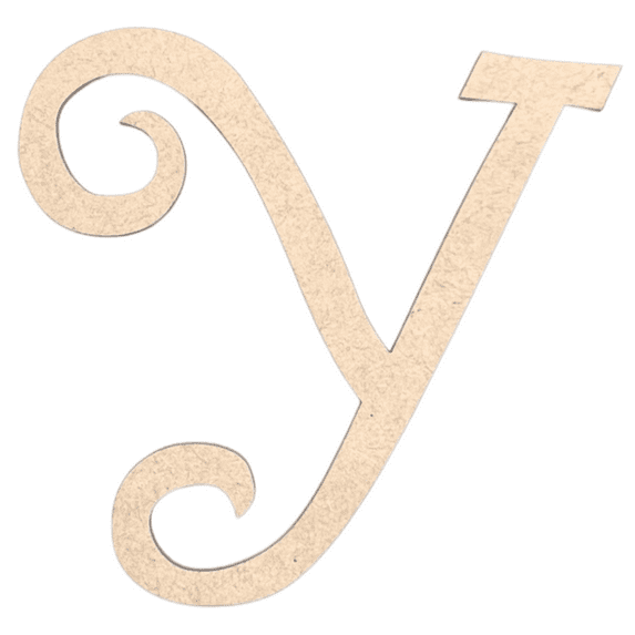 Krafty Supply - 8" Tall MDF Letter Y | 1/4" MDF |Curlz|Wooden Letter|Craft Alphabet Initials