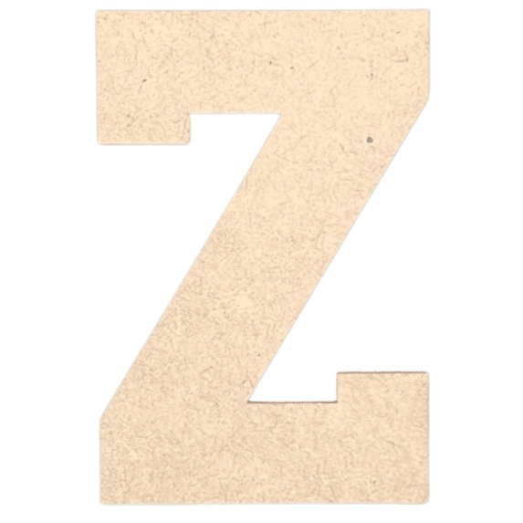 Krafty Supply - 8" Tall MDF Letter Z | 1/8" Thick |Collegiate|Wooden Letter|Craft Alphabet Initials