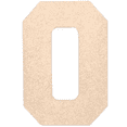 thumbnail image 1 of Krafty Supply - 8" Tall MDF Number 0 | 1/4" Thick | Collegiate | Wooden Craft Numbers, 1 of 4